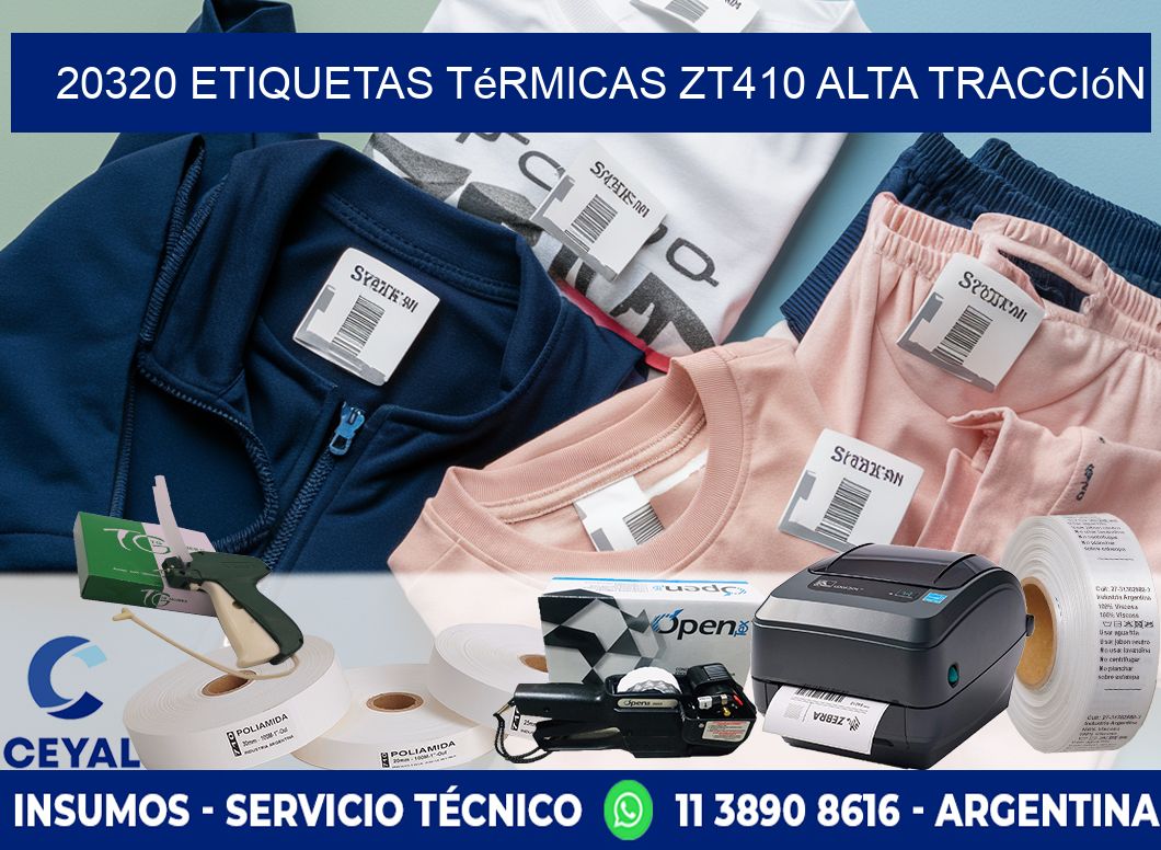 20320 etiquetas térmicas zt410 alta tracción