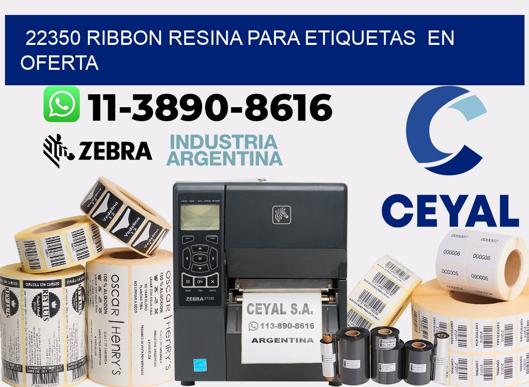 22350 ribbon resina para etiquetas en oferta