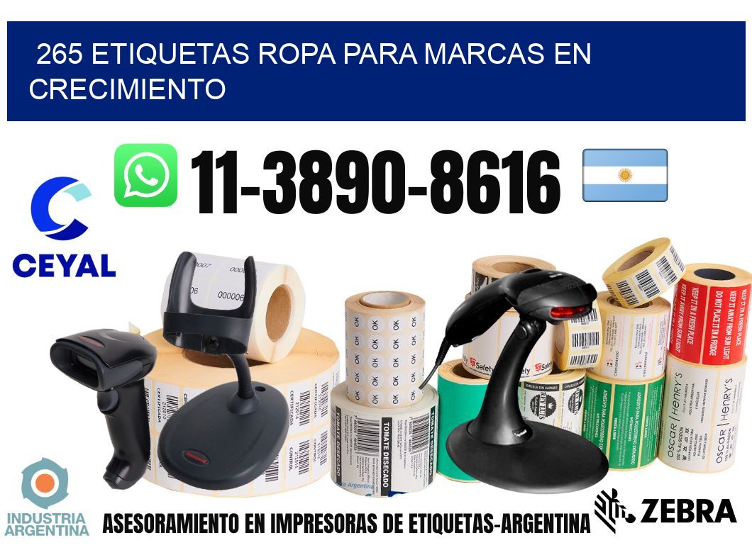 265 Etiquetas ropa para marcas en crecimiento