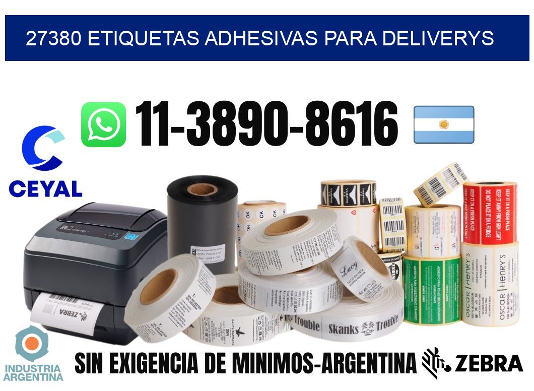 27380 etiquetas adhesivas para deliverys