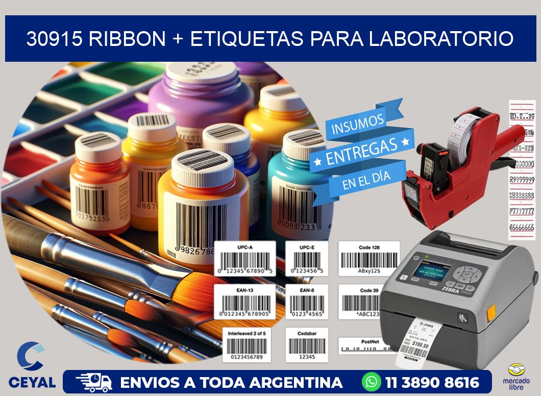 30915 ribbon + etiquetas para laboratorio