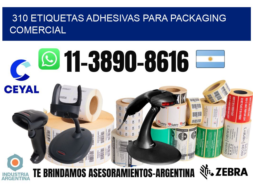 310 Etiquetas adhesivas para packaging comercial