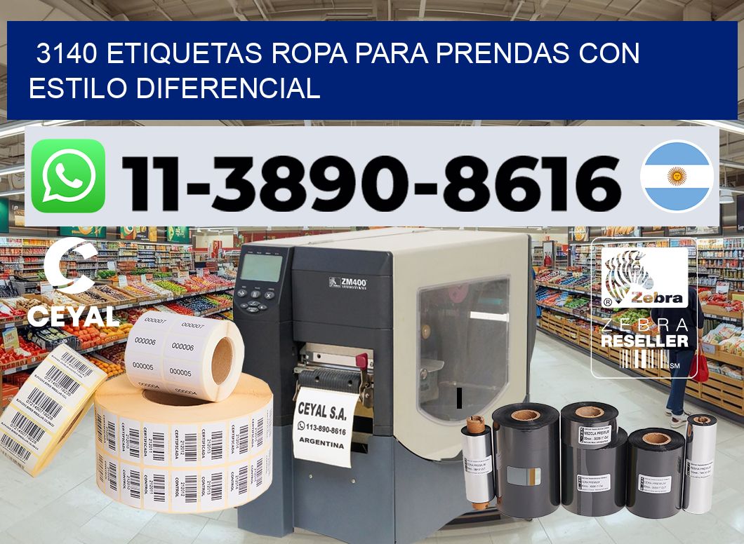 3140 Etiquetas ropa para prendas con estilo diferencial