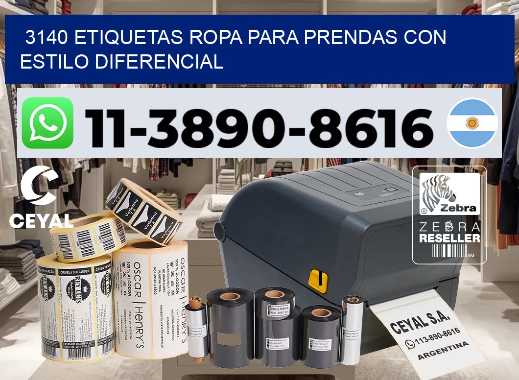 3140 Etiquetas ropa para prendas con estilo diferencial
