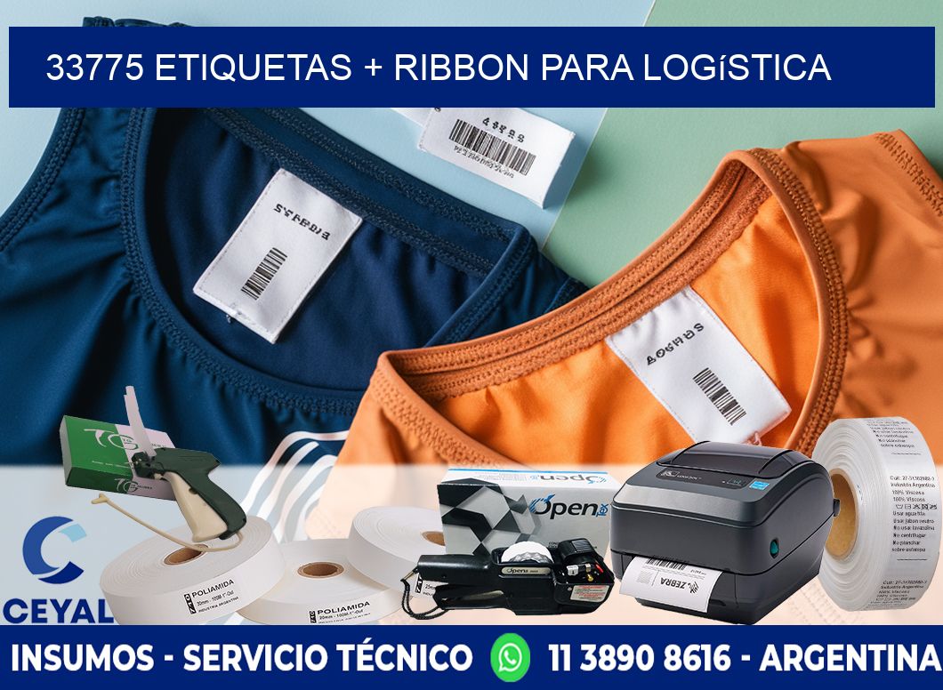 33775 etiquetas + ribbon para logística
