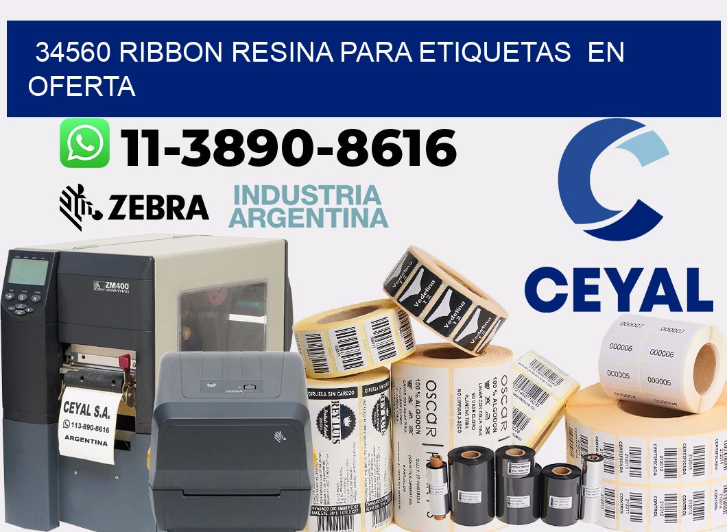 34560 ribbon resina para etiquetas  en oferta