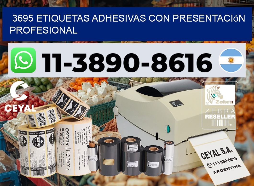 3695 Etiquetas adhesivas con presentación profesional