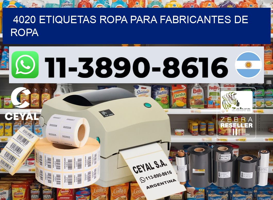 4020 Etiquetas ropa para fabricantes de ropa