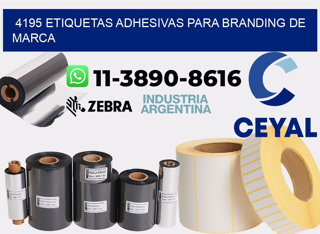 4195 Etiquetas adhesivas para branding de marca
