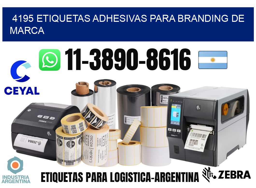 4195 Etiquetas adhesivas para branding de marca