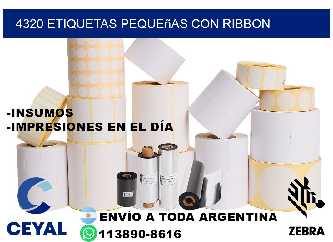 4320 etiquetas pequeñas con ribbon