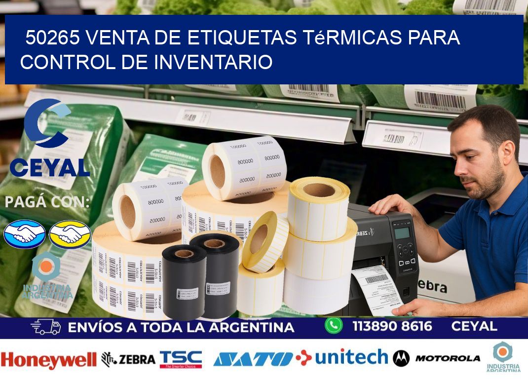 50265 venta de etiquetas térmicas para control de inventario