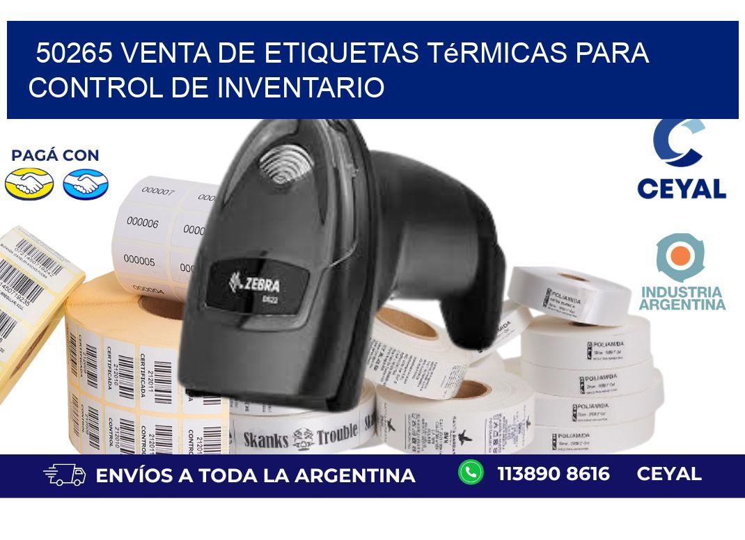 50265 venta de etiquetas térmicas para control de inventario