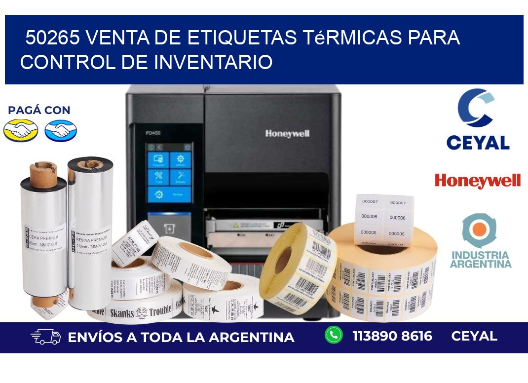 50265 venta de etiquetas térmicas para control de inventario