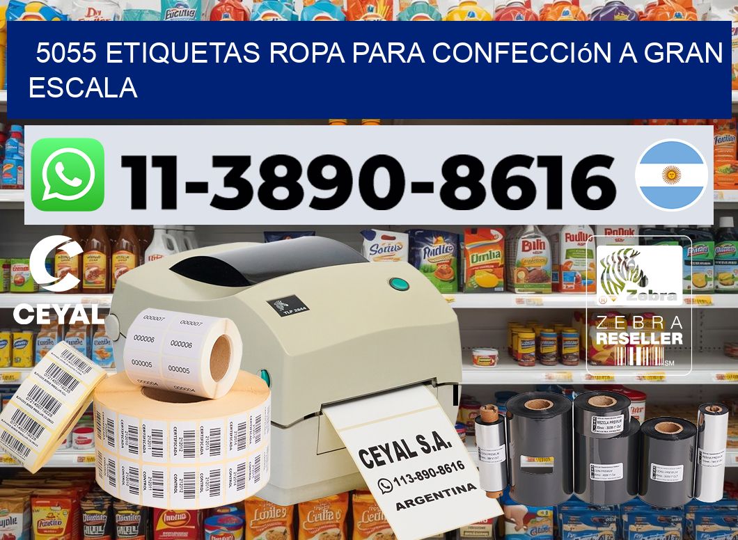 5055 Etiquetas ropa para confección a gran escala