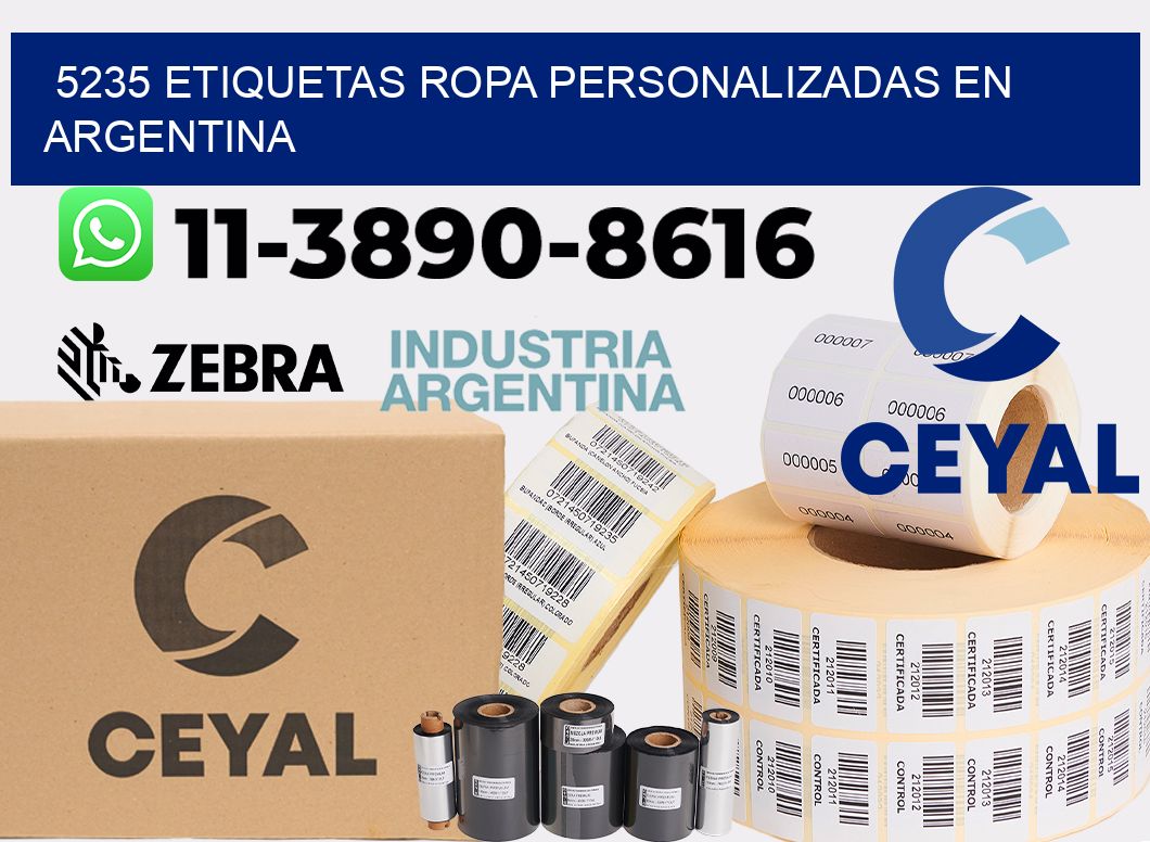 5235 Etiquetas ropa personalizadas en Argentina