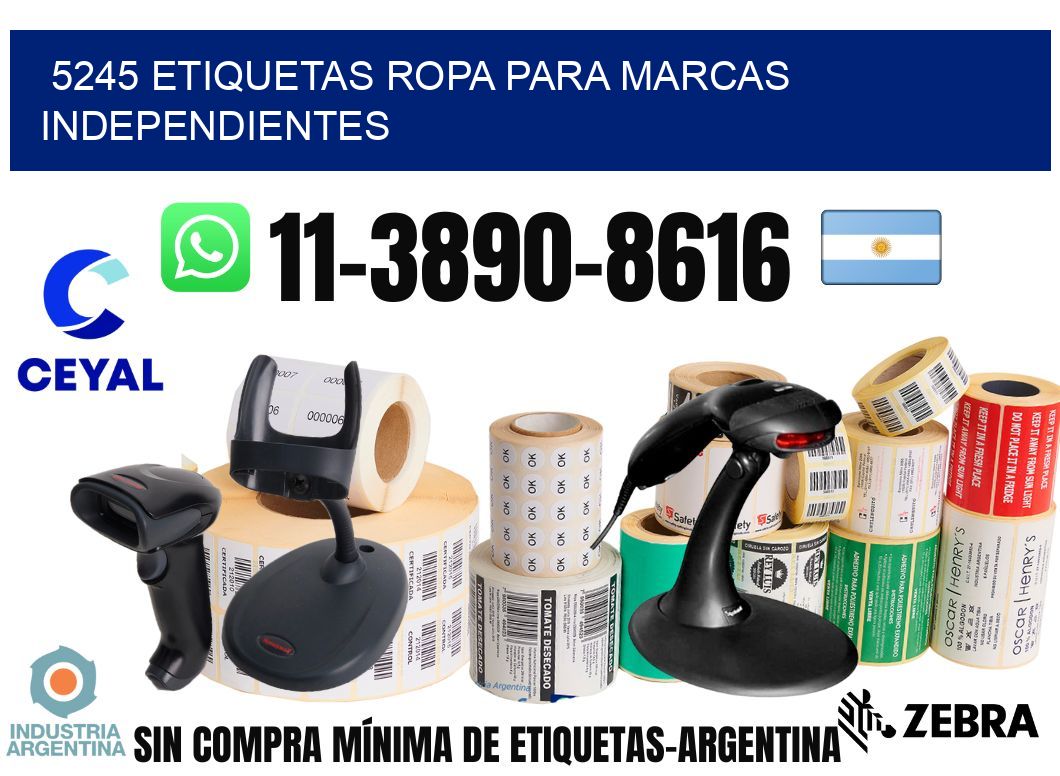 5245 Etiquetas ropa para marcas independientes