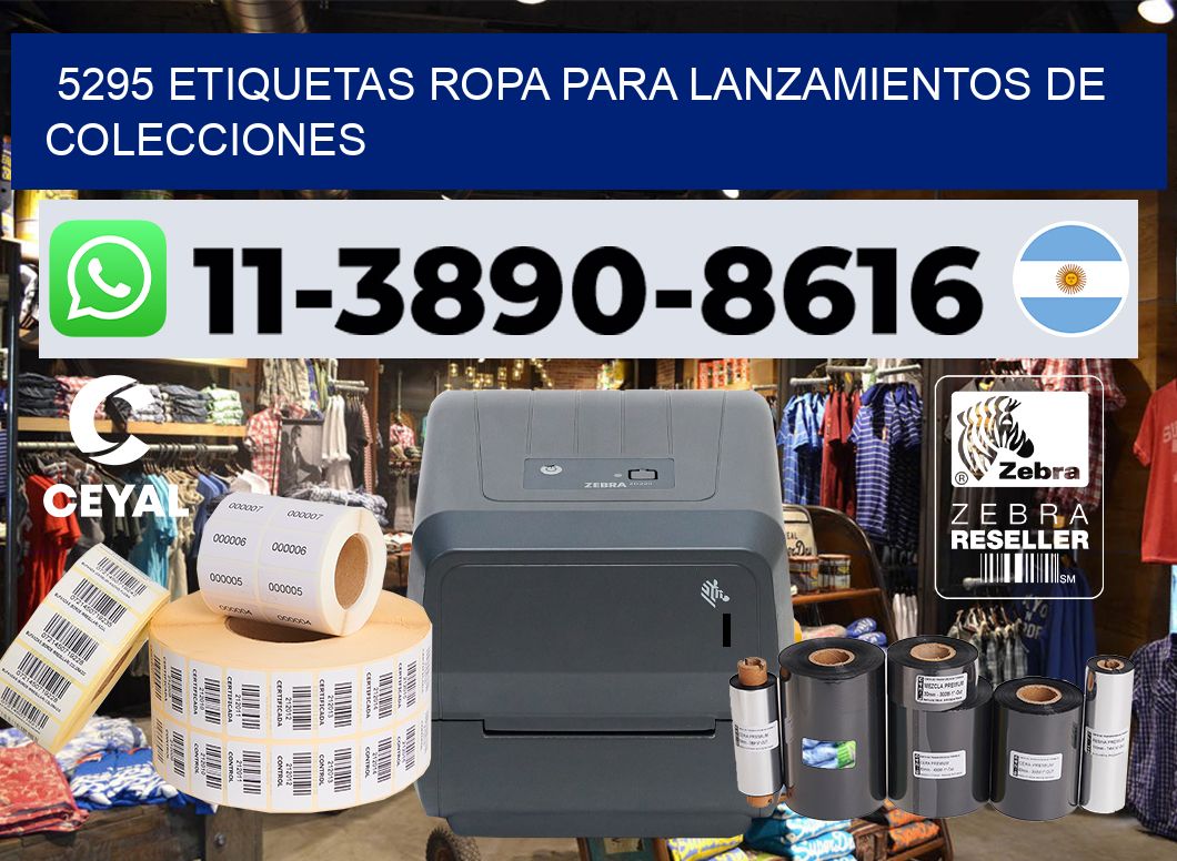 5295 Etiquetas ropa para lanzamientos de colecciones