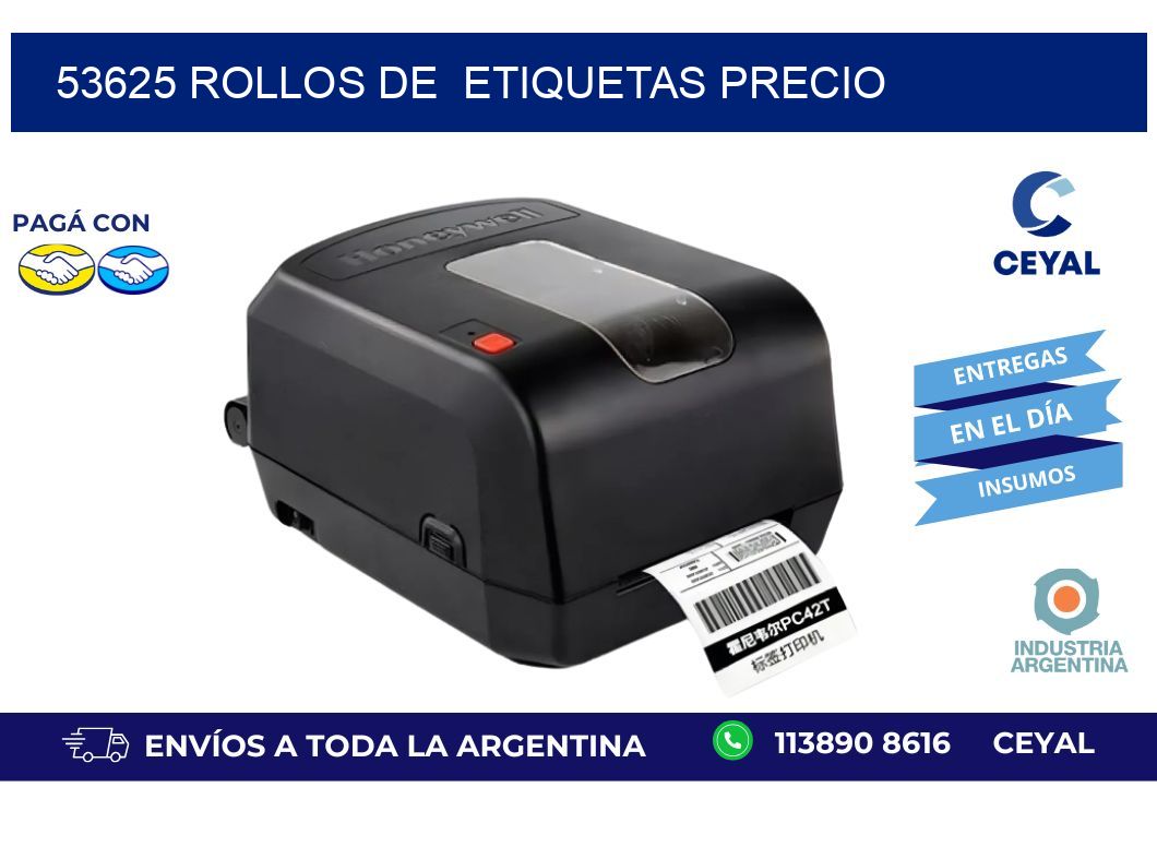 53625 rollos de etiquetas precio