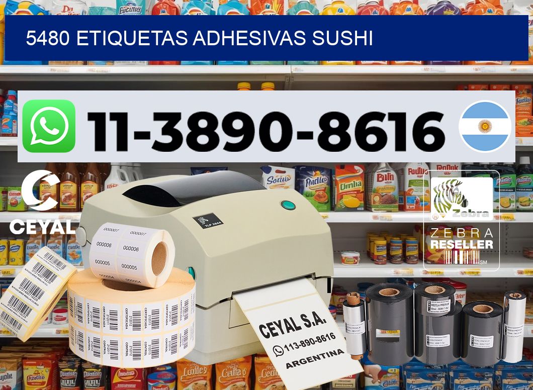 5480 etiquetas adhesivas sushi
