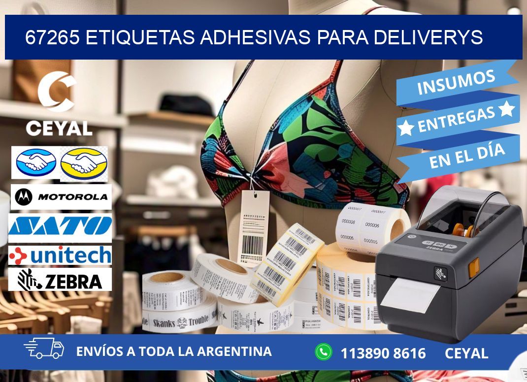 67265 etiquetas adhesivas para deliverys