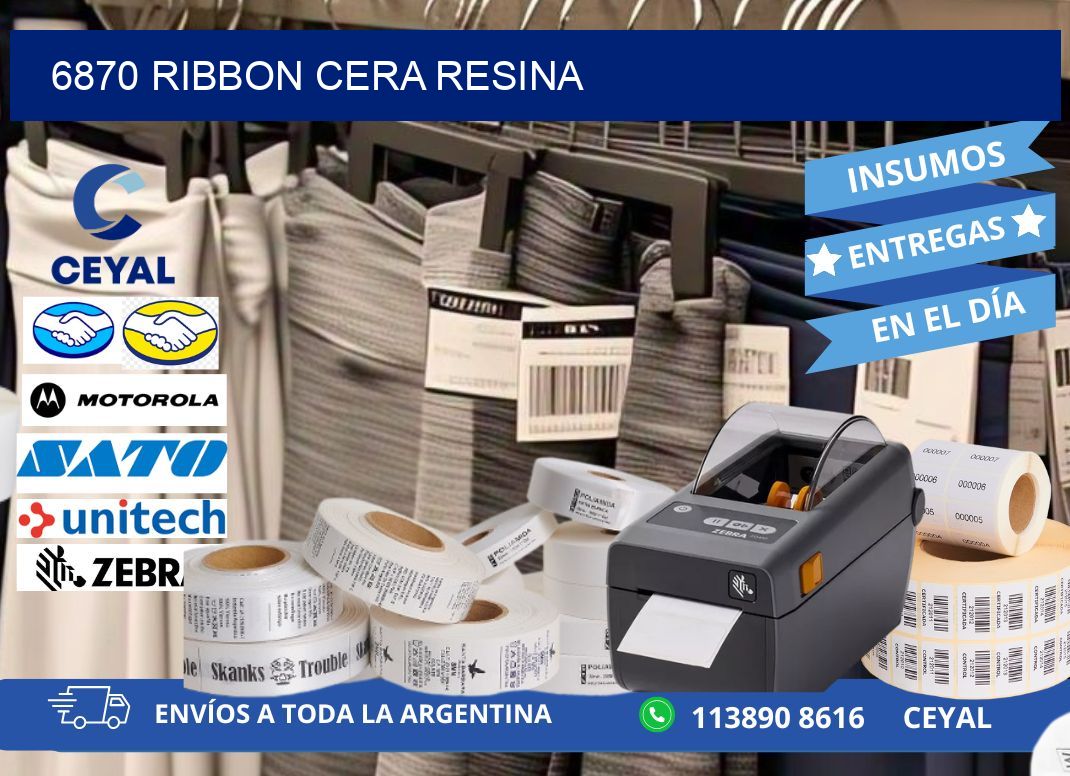 6870 ribbon cera resina