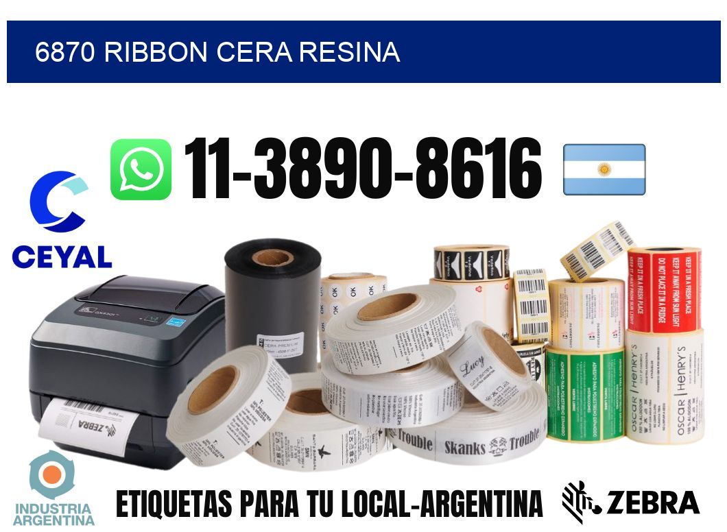 6870 ribbon cera resina
