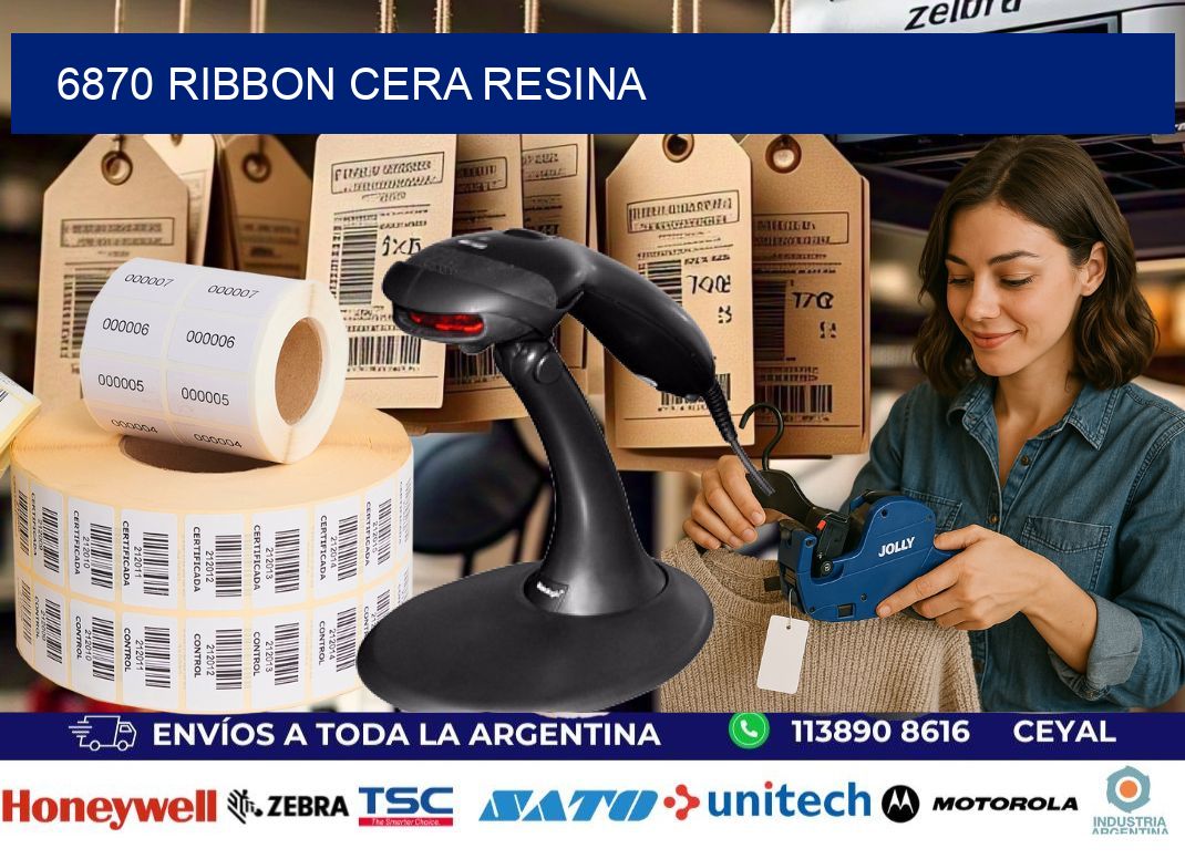 6870 ribbon cera resina