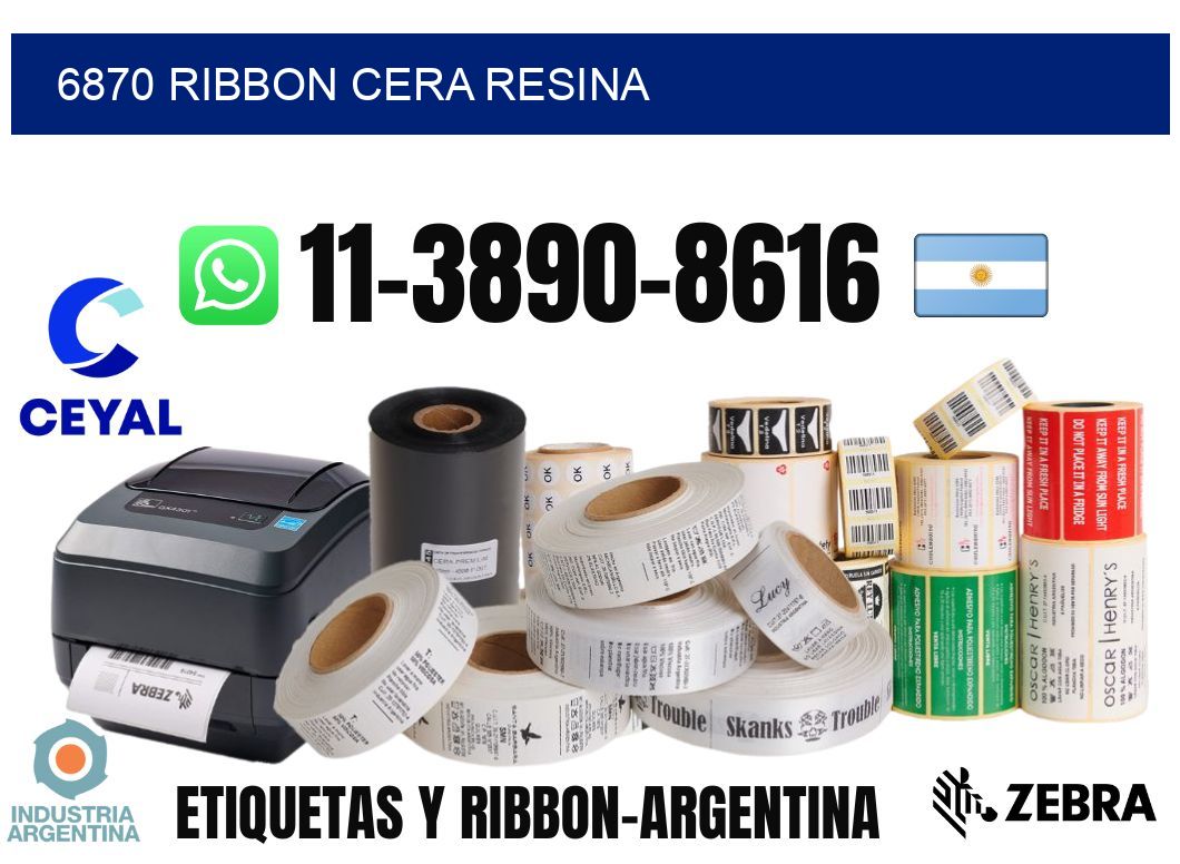 6870 ribbon cera resina