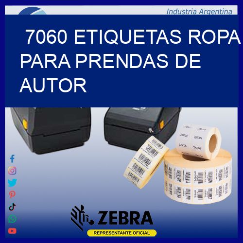 7060 Etiquetas ropa para prendas de autor