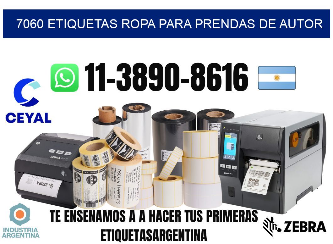 7060 Etiquetas ropa para prendas de autor