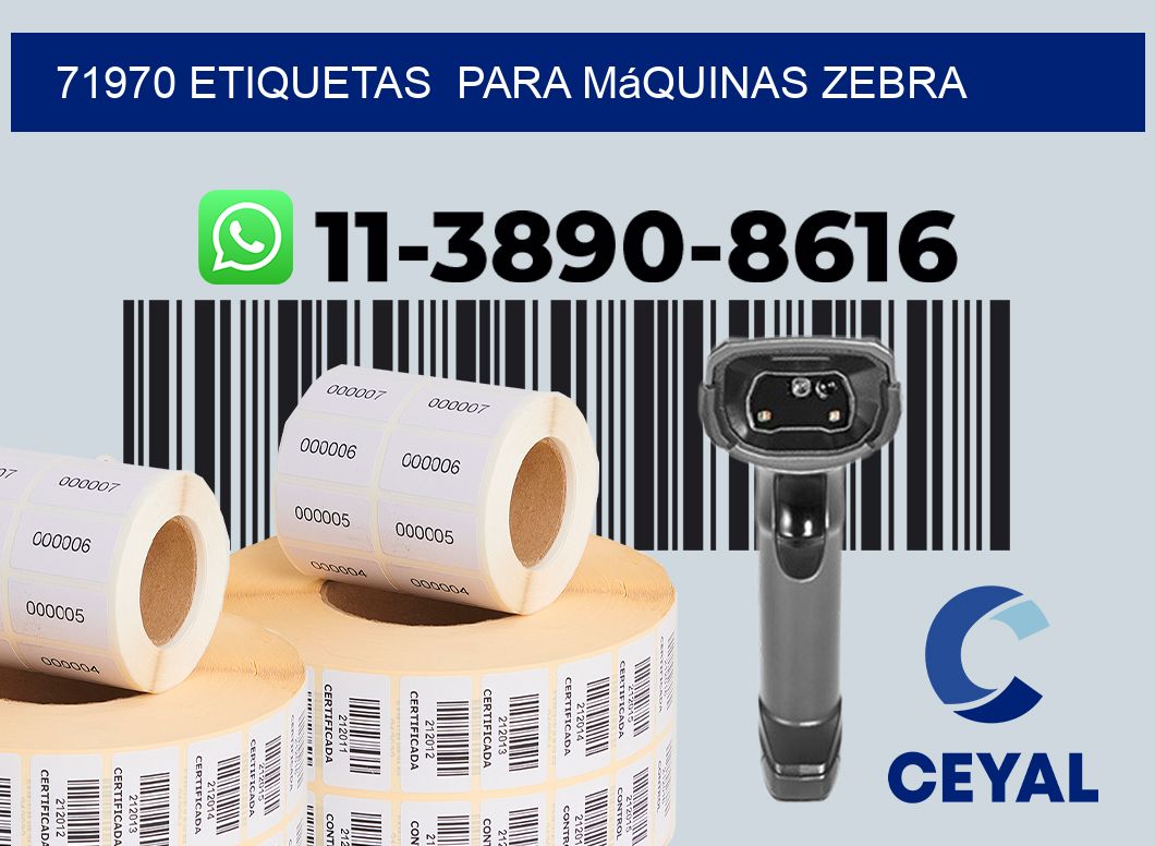 71970 etiquetas para máquinas Zebra