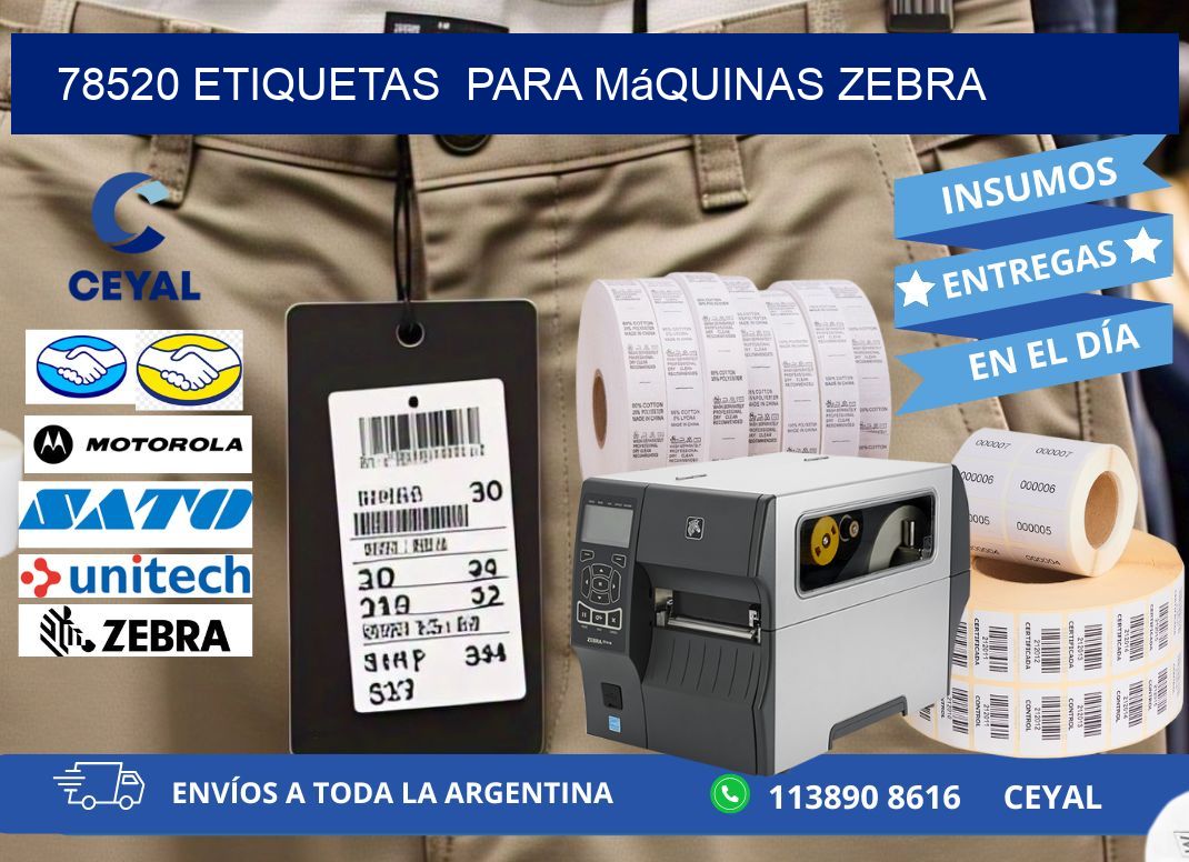 78520 etiquetas  para máquinas Zebra