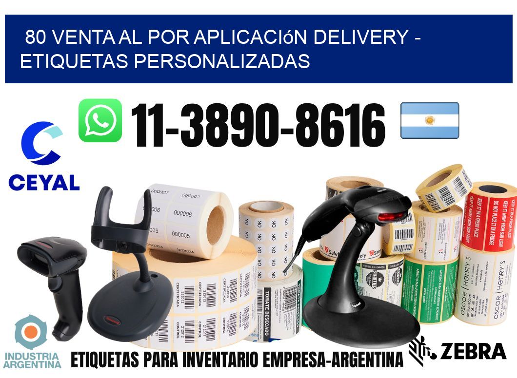 80 Venta al Por Aplicación delivery - Etiquetas Personalizadas