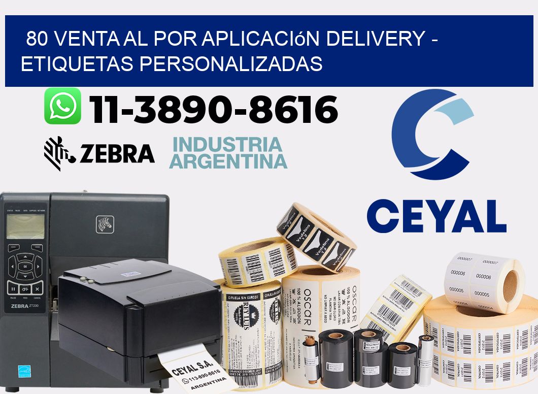 80 Venta al Por Aplicación delivery - Etiquetas Personalizadas