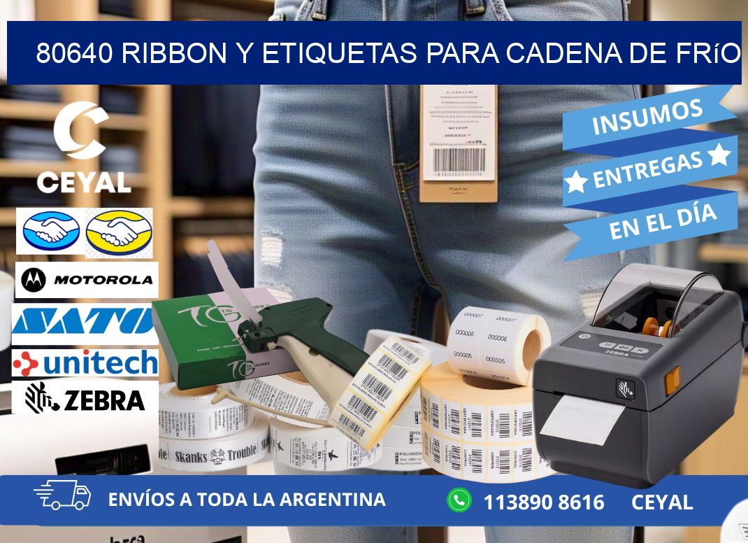 80640 ribbon y etiquetas para cadena de frío