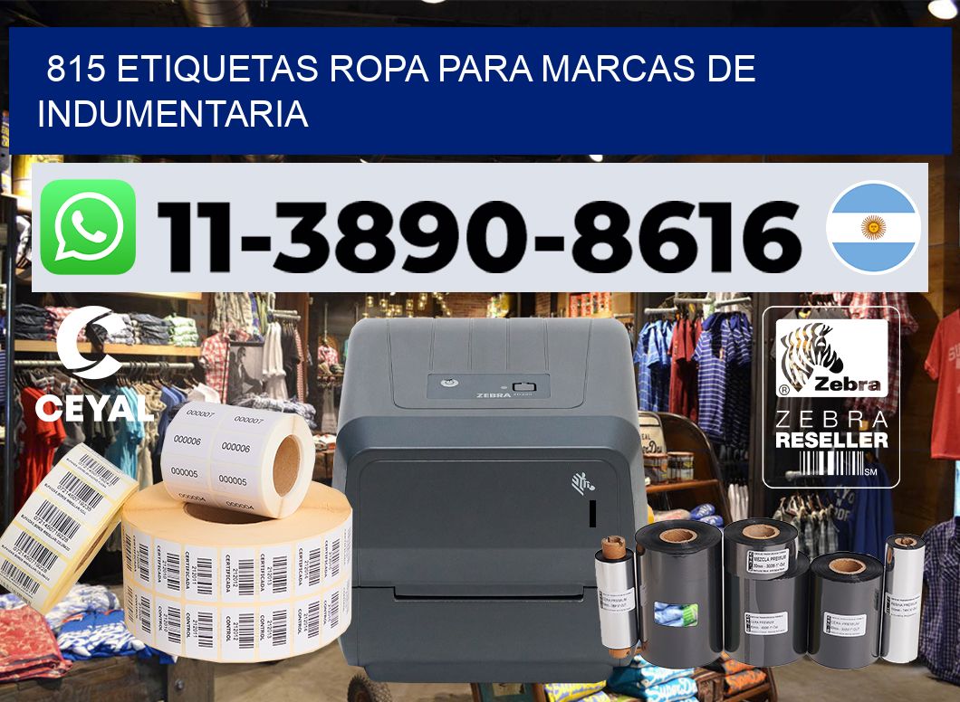 815 Etiquetas ropa para marcas de indumentaria