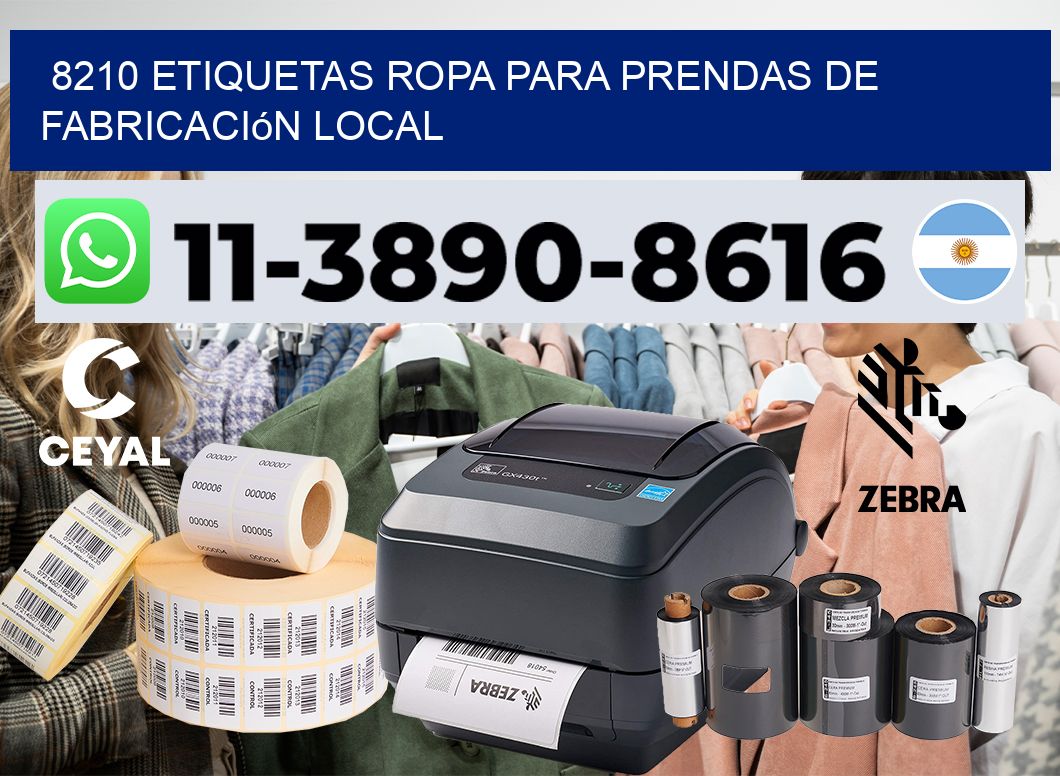 8210 Etiquetas ropa para prendas de fabricación local