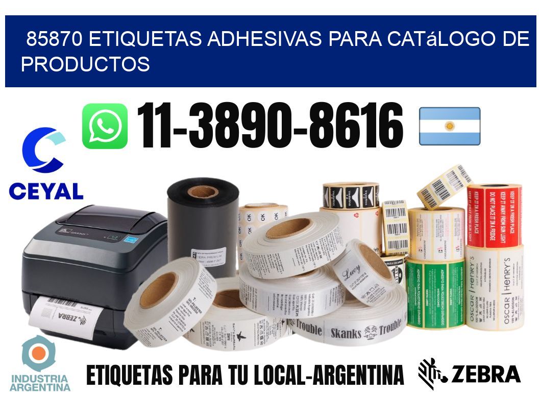 85870 etiquetas adhesivas para catálogo de productos