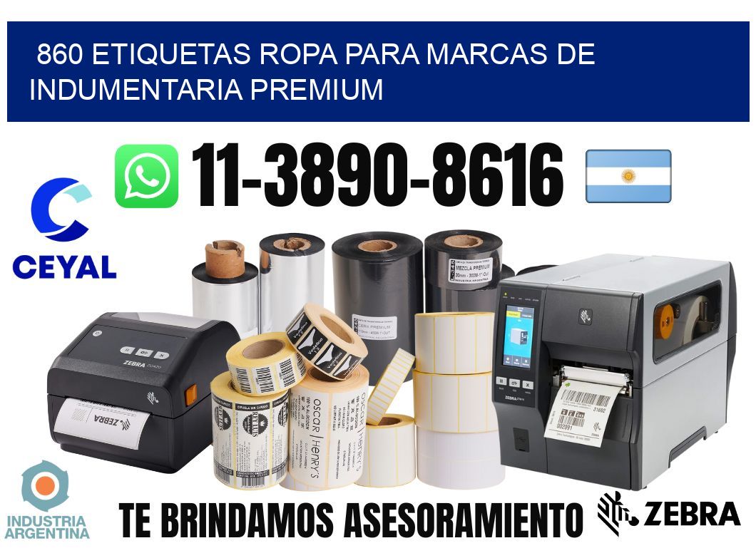 860 Etiquetas ropa para marcas de indumentaria premium