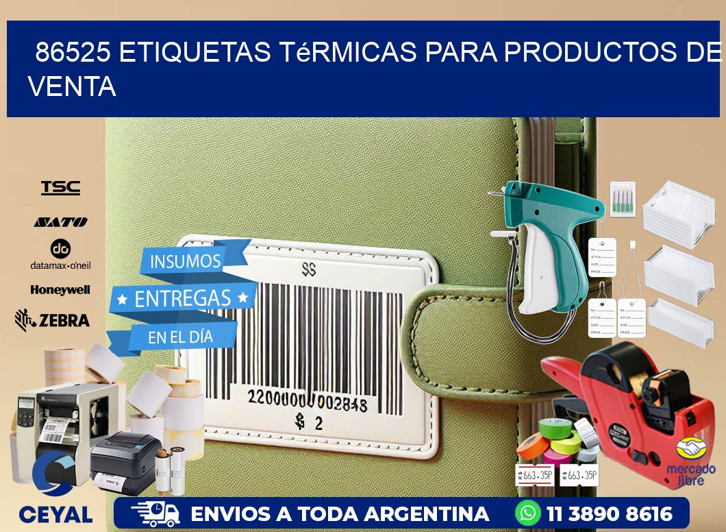 86525 etiquetas térmicas para productos de venta