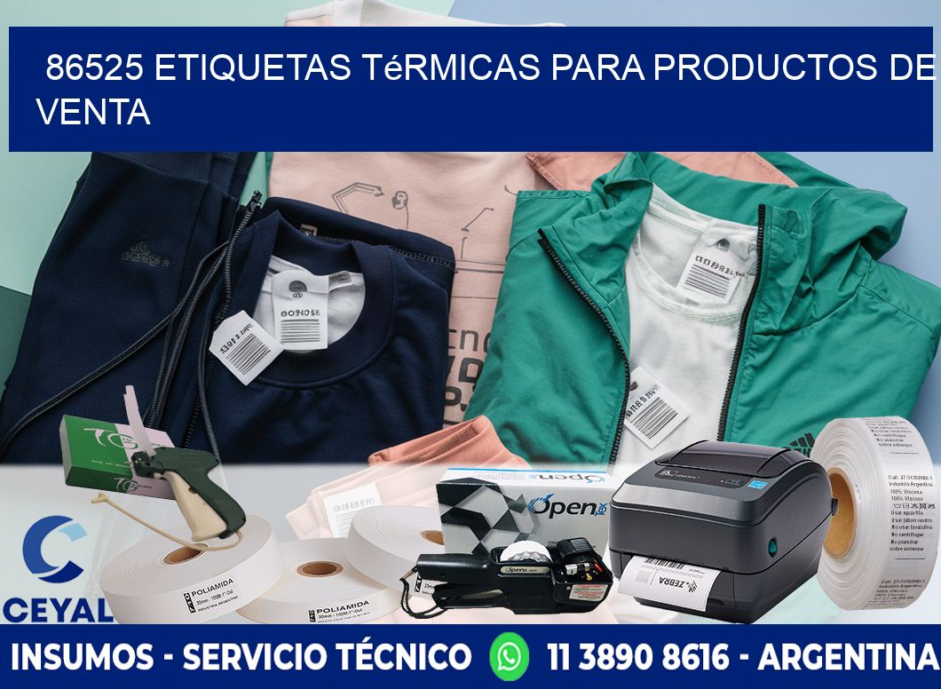 86525 etiquetas térmicas para productos de venta