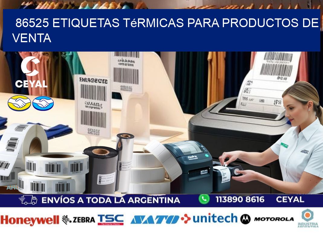 86525 etiquetas térmicas para productos de venta