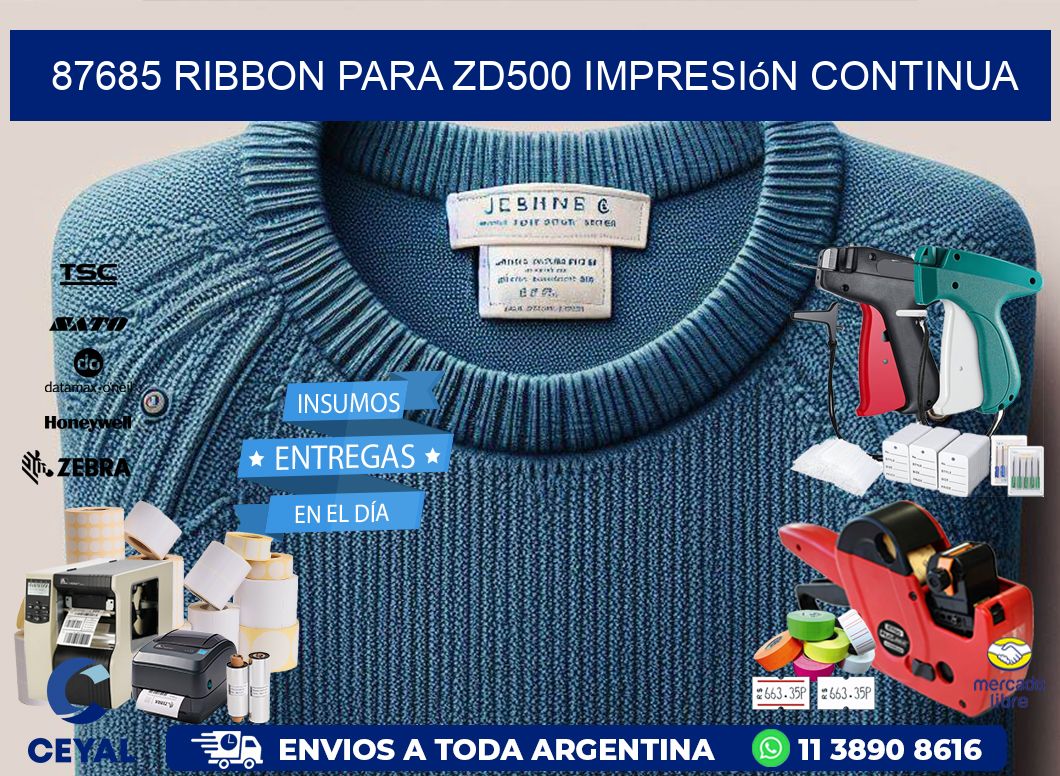 87685 ribbon para zd500 impresión continua