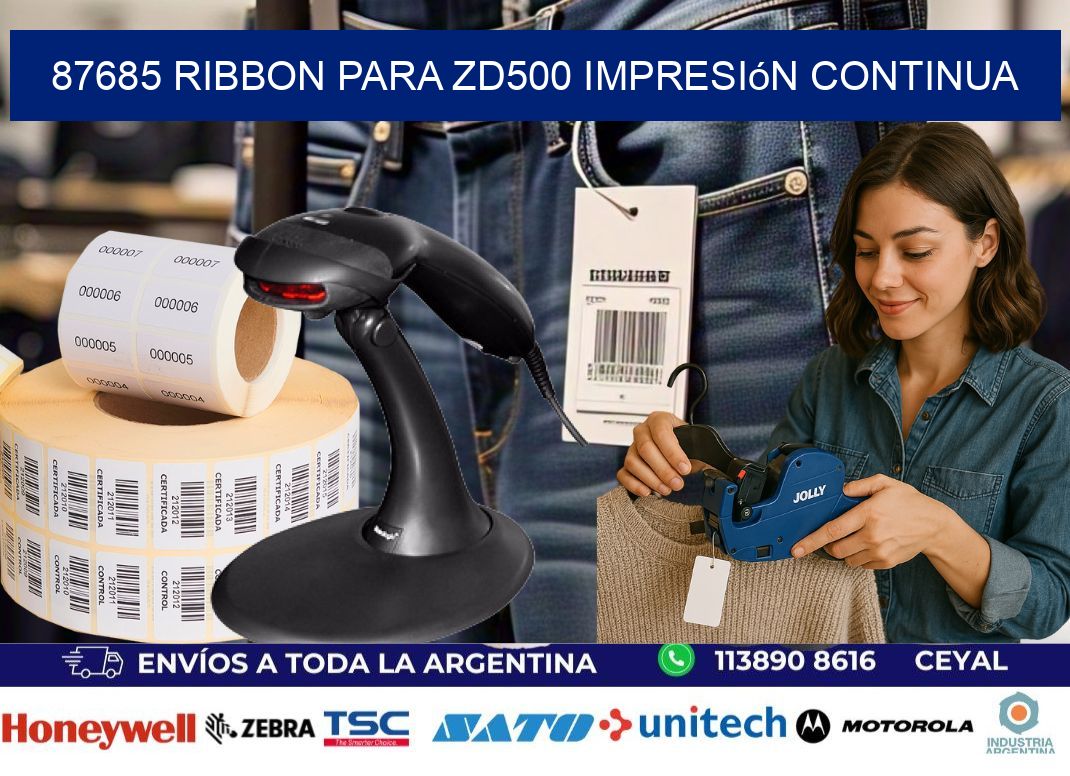 87685 ribbon para zd500 impresión continua