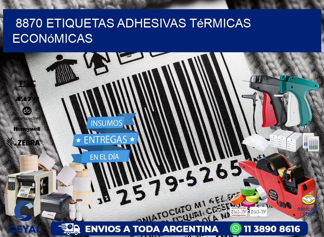 8870 etiquetas adhesivas térmicas económicas