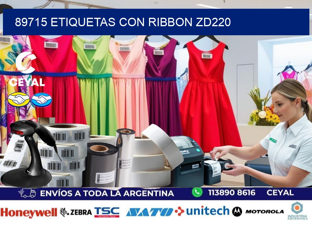 89715 etiquetas con ribbon zd220