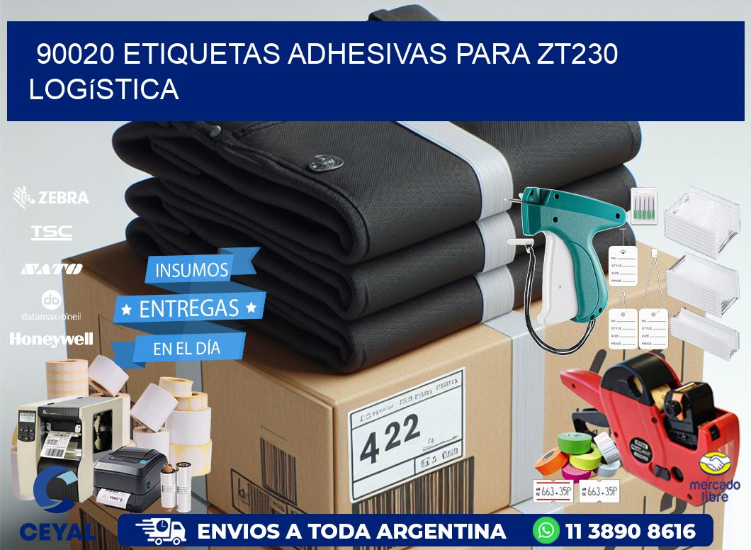 90020 etiquetas adhesivas para zt230 logística