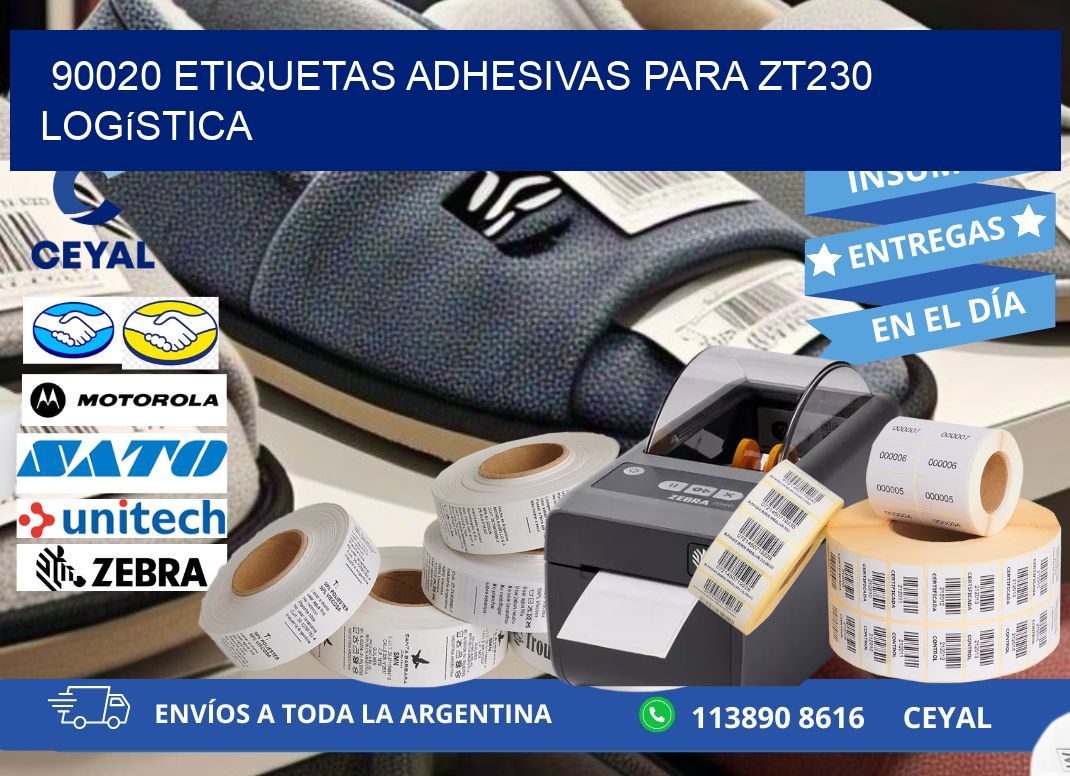 90020 etiquetas adhesivas para zt230 logística