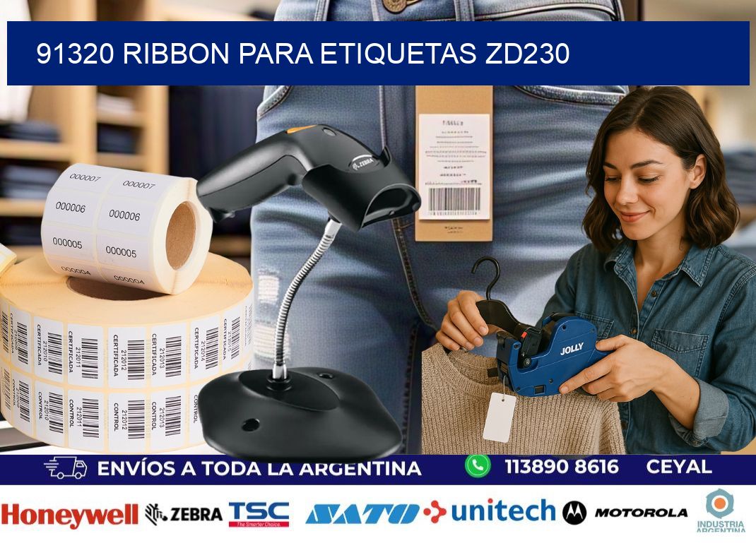 91320 ribbon para etiquetas zd230